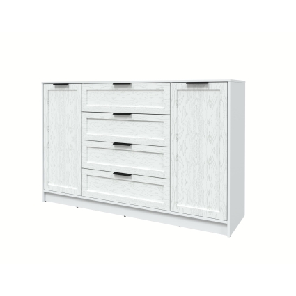 Тумба Тренд КТ-Т160 (Белый ЛДСП/ Дуб полярный ЛМДФ) Ш1600 В1020 Г451